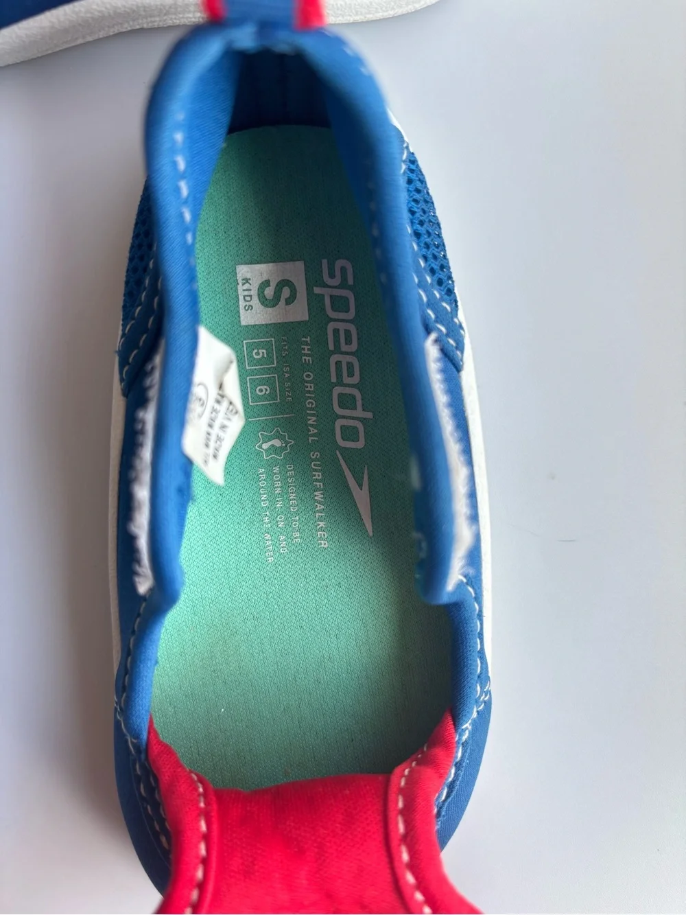Speedo Kids Blue and Red Slip-On Water Shoes
